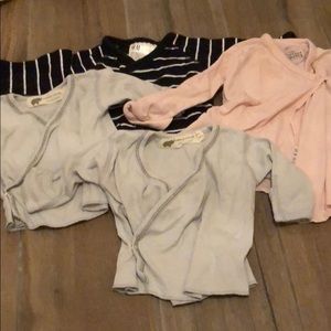 4 newborn wrap tops